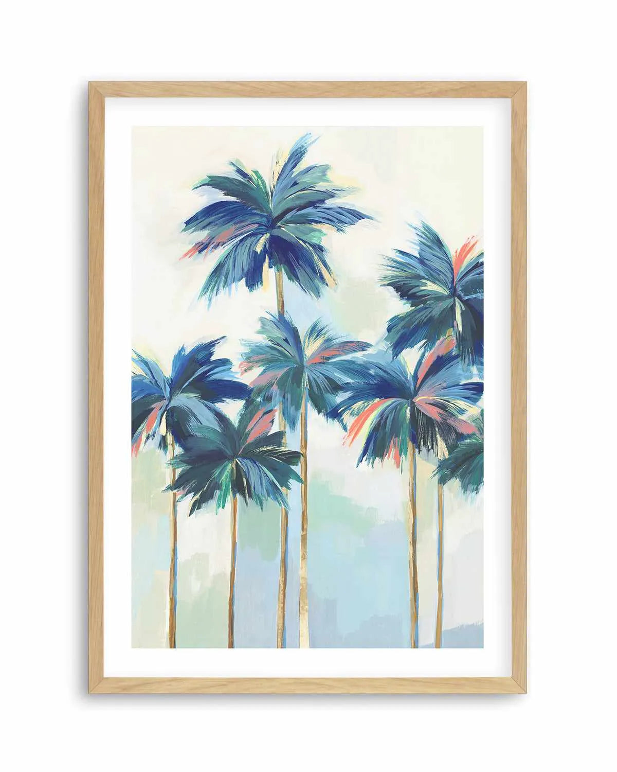 Sunset Teal Palms I Art Print from Olive et Oriel where you can shop wallpaper and artworks online