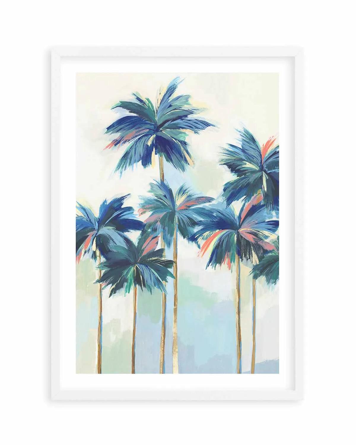 Sunset Teal Palms I Art Print from Olive et Oriel where you can shop wallpaper and artworks online