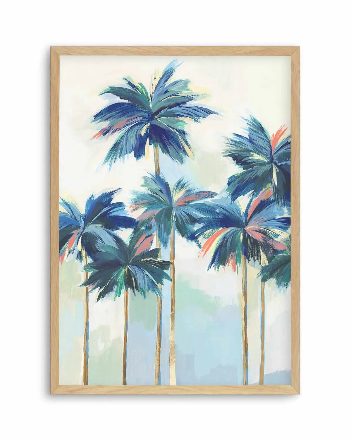 Sunset Teal Palms I Art Print from Olive et Oriel where you can shop wallpaper and artworks online