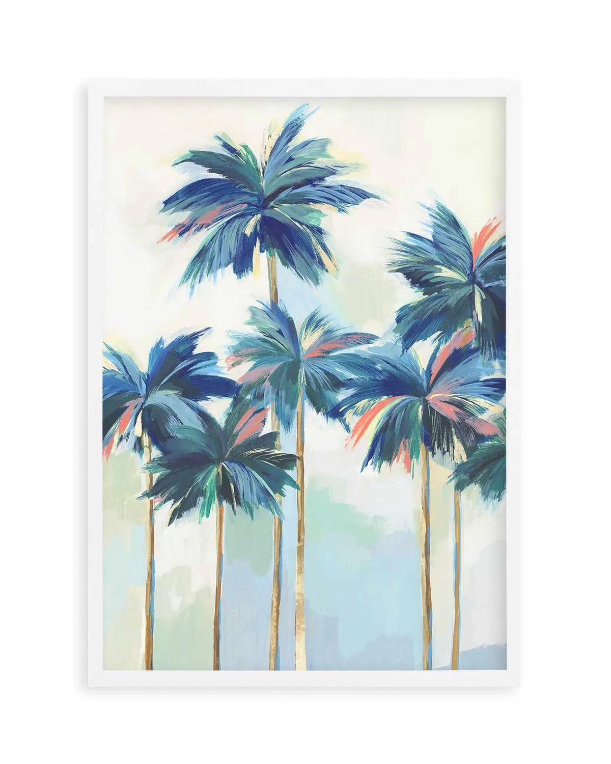 Sunset Teal Palms I Art Print from Olive et Oriel where you can shop wallpaper and artworks online