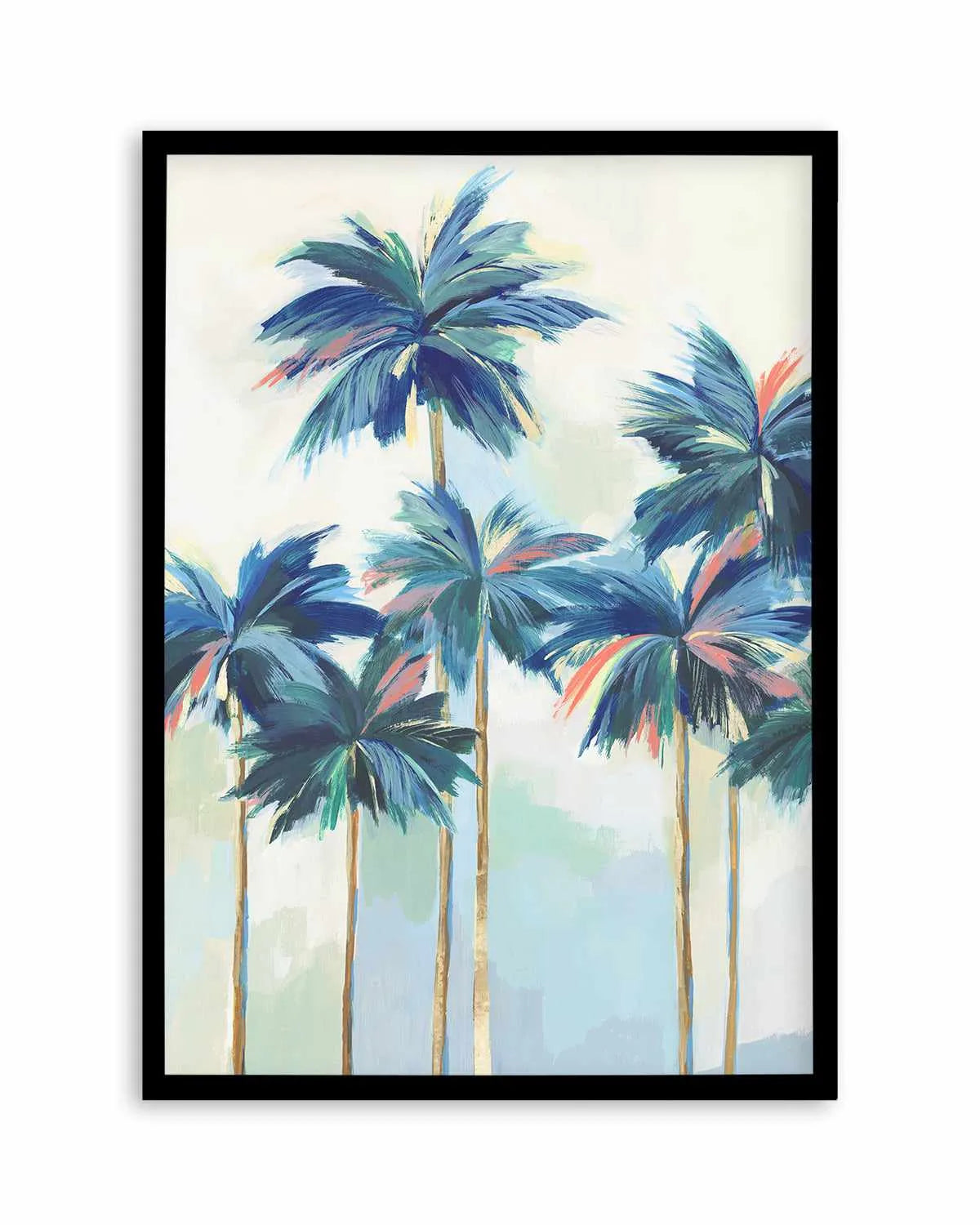 Sunset Teal Palms I Art Print from Olive et Oriel where you can shop wallpaper and artworks online