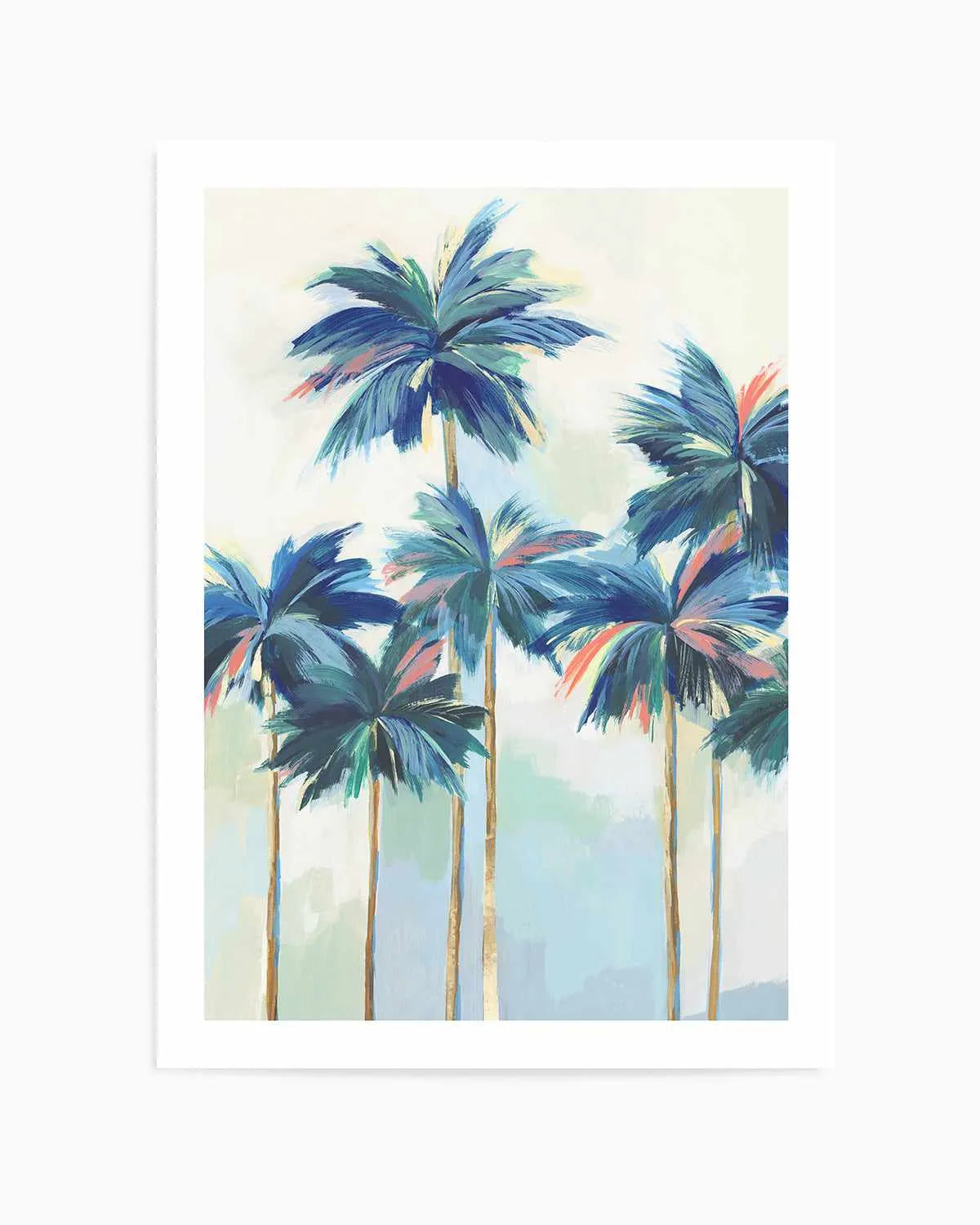 Sunset Teal Palms I Art Print from Olive et Oriel where you can shop wallpaper and artworks online