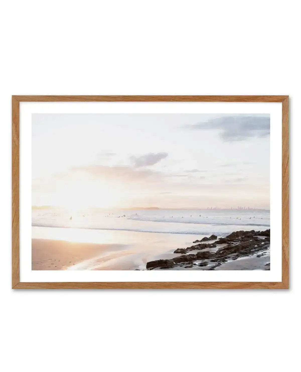 Sunset at Snapper Rocks, QLD Art Print-PRINT-Olive et Oriel-Olive et Oriel-50x70 cm | 19.6" x 27.5"-Walnut-With White Border-Buy-Australian-Art-Prints-Online-with-Olive-et-Oriel-Your-Artwork-Specialists-Austrailia-Decorate-With-Coastal-Photo-Wall-Art-Prints-From-Our-Beach-House-Artwork-Collection-Fine-Poster-and-Framed-Artwork