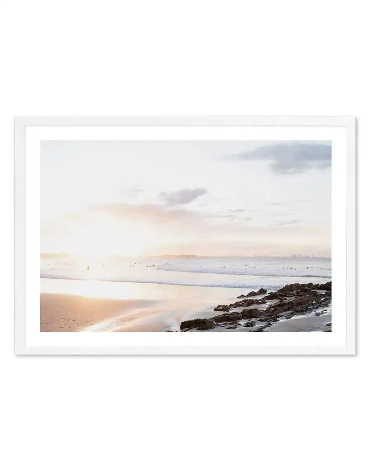 Sunset at Snapper Rocks, QLD Art Print-PRINT-Olive et Oriel-Olive et Oriel-A5 | 5.8" x 8.3" | 14.8 x 21cm-White-With White Border-Buy-Australian-Art-Prints-Online-with-Olive-et-Oriel-Your-Artwork-Specialists-Austrailia-Decorate-With-Coastal-Photo-Wall-Art-Prints-From-Our-Beach-House-Artwork-Collection-Fine-Poster-and-Framed-Artwork