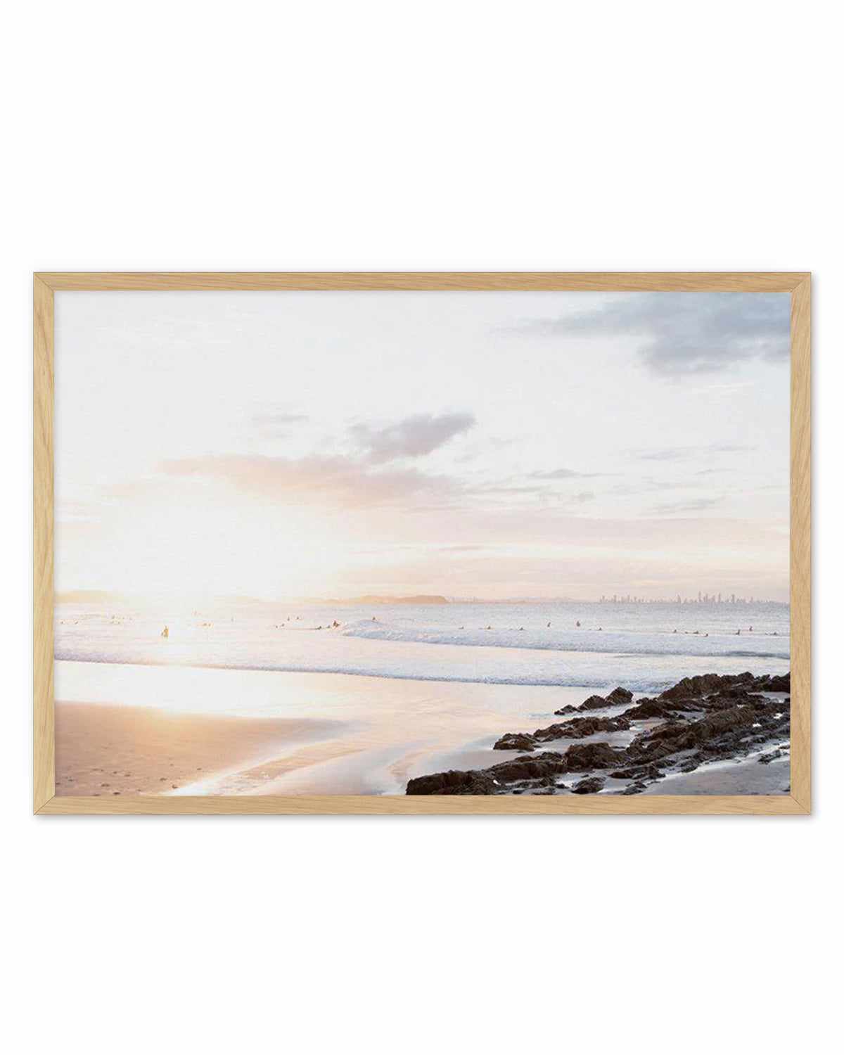 Sunset at Snapper Rocks, QLD Art Print