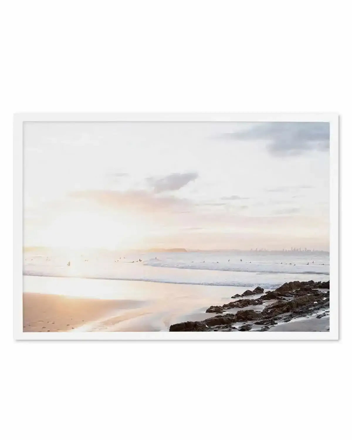 Sunset at Snapper Rocks, QLD Art Print from Olive et Oriel where you can shop wallpaper and artworks online
