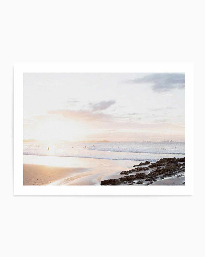 Sunset at Snapper Rocks, QLD Art Print