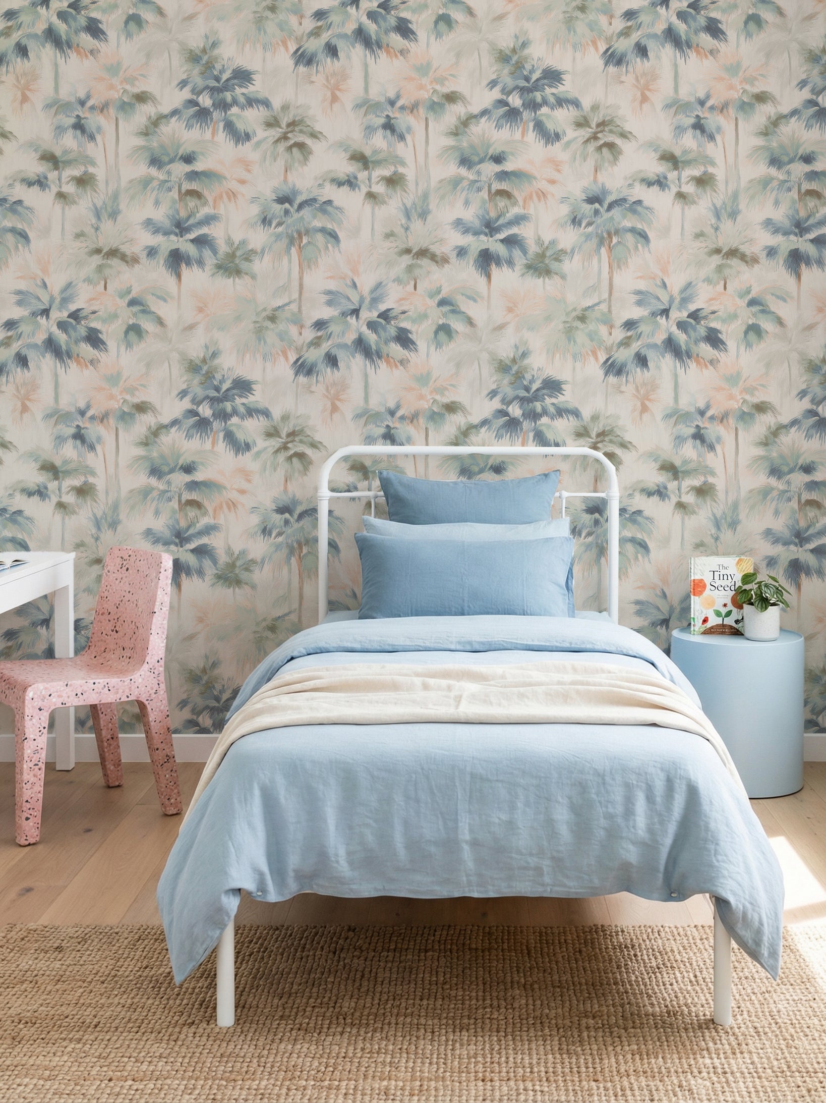 Sunset Palms Wallpaper from Olive et Oriel where you can shop wallpaper and artworks online
