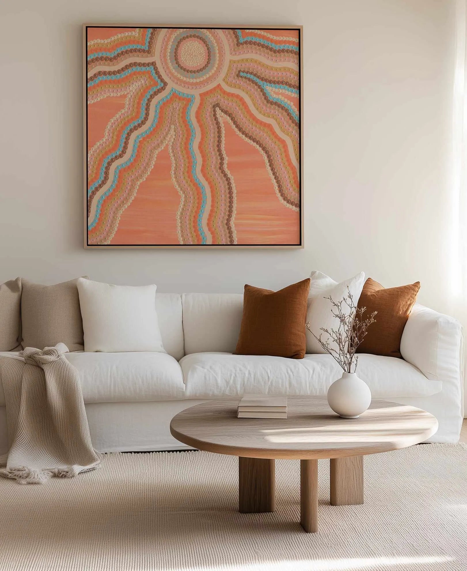 Sunsets by Karissa Undy | Framed Canvas Art Print from Olive et Oriel where you can shop wallpaper and artworks online