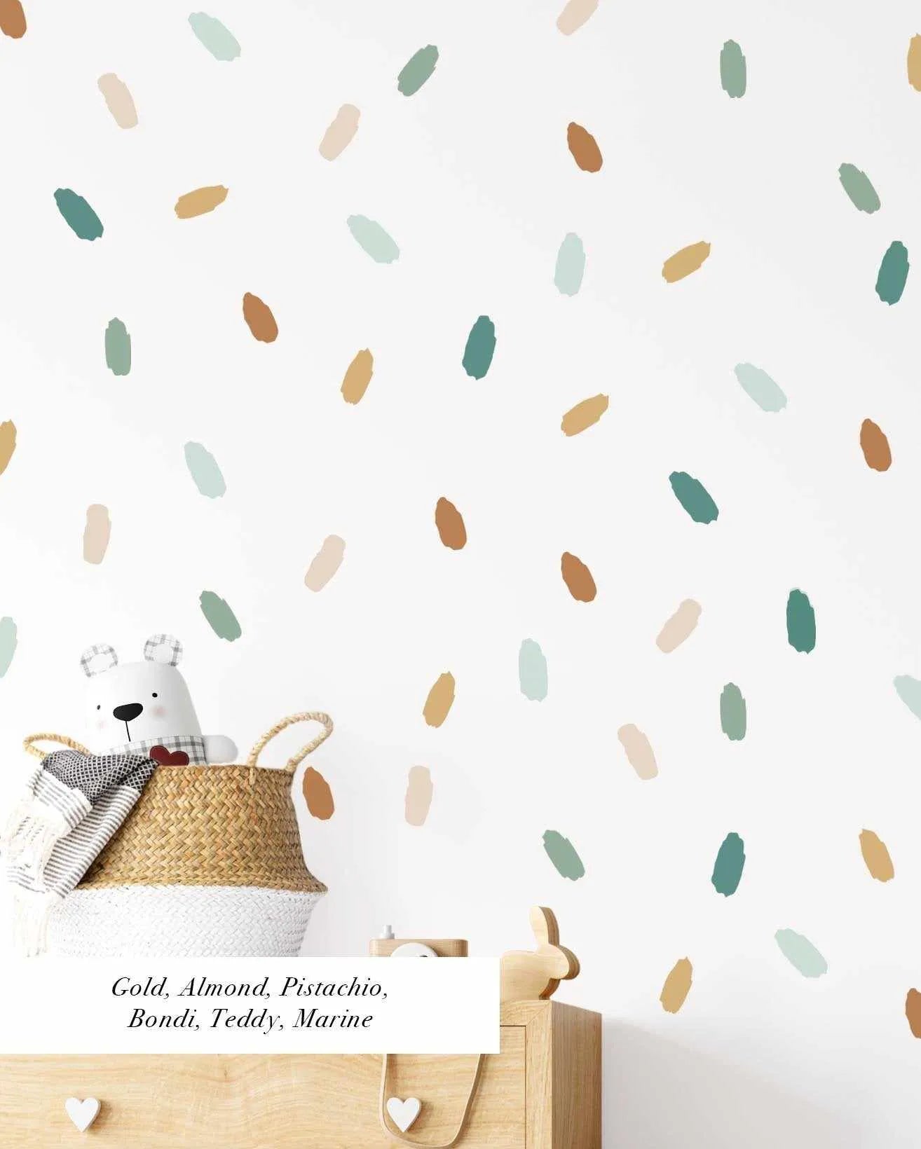 Super Fun Dots Decal Set | Custom Colours-Decals-Olive et Oriel-Decorate your kids bedroom wall decor with removable wall decals, these fabric kids decals are a great way to add colour and update your children's bedroom. Available as girls wall decals or boys wall decals, there are also nursery decals.