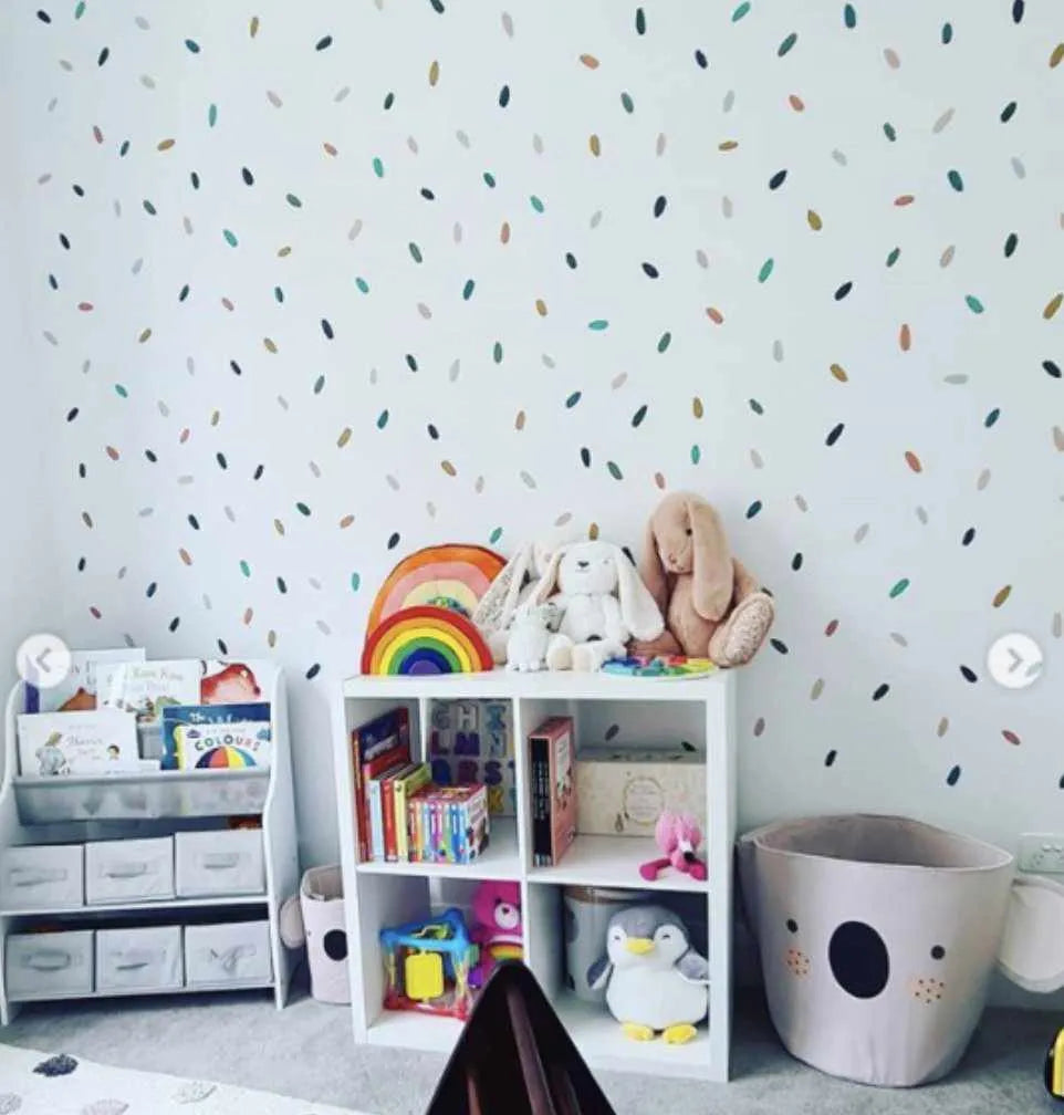 Super Fun Dots Decal Set | Custom Colours-Decals-Olive et Oriel-Decorate your kids bedroom wall decor with removable wall decals, these fabric kids decals are a great way to add colour and update your children's bedroom. Available as girls wall decals or boys wall decals, there are also nursery decals.