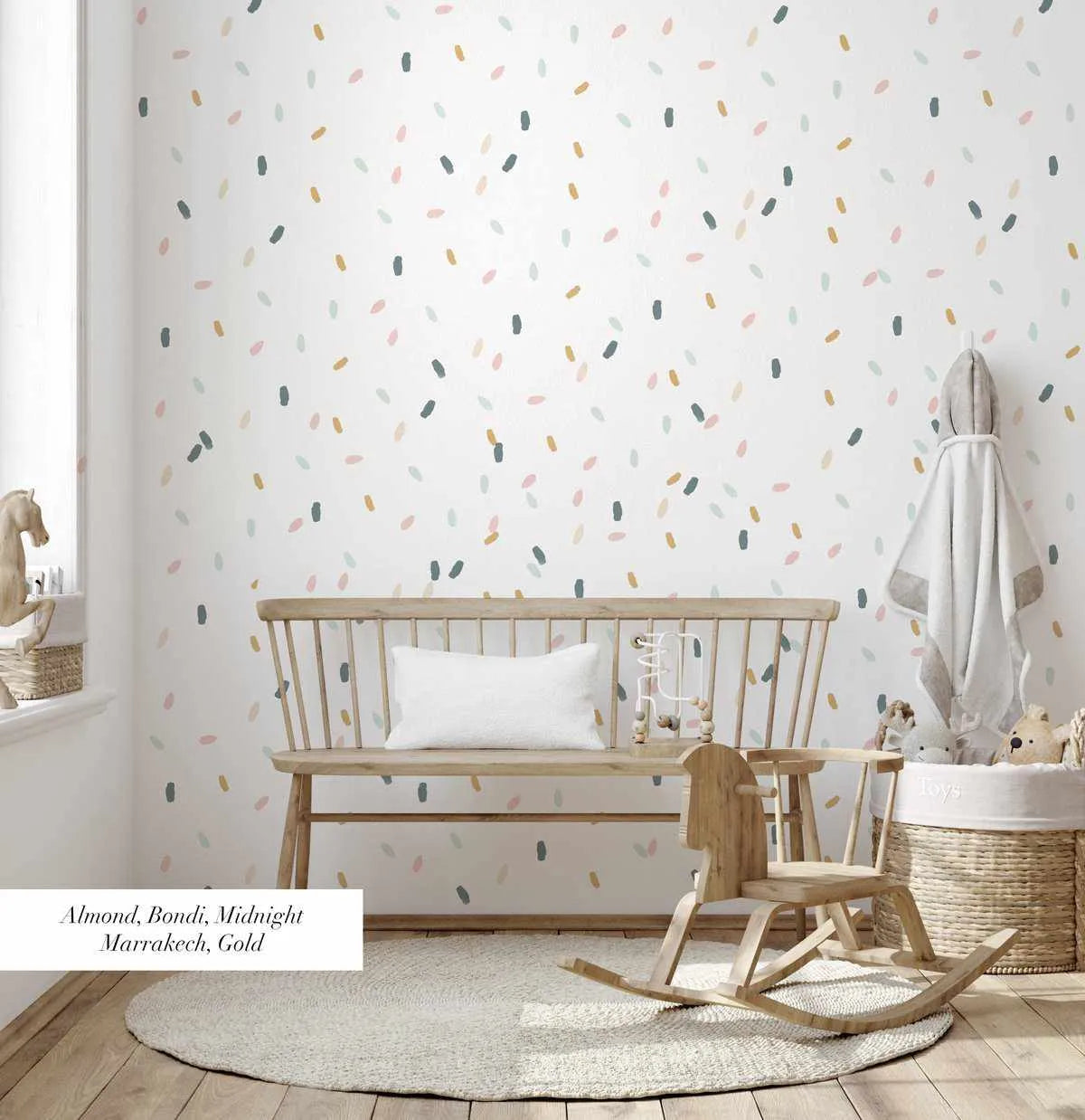 Super Fun Dots Decal Set | Custom Colours-Decals-Olive et Oriel-Decorate your kids bedroom wall decor with removable wall decals, these fabric kids decals are a great way to add colour and update your children's bedroom. Available as girls wall decals or boys wall decals, there are also nursery decals.