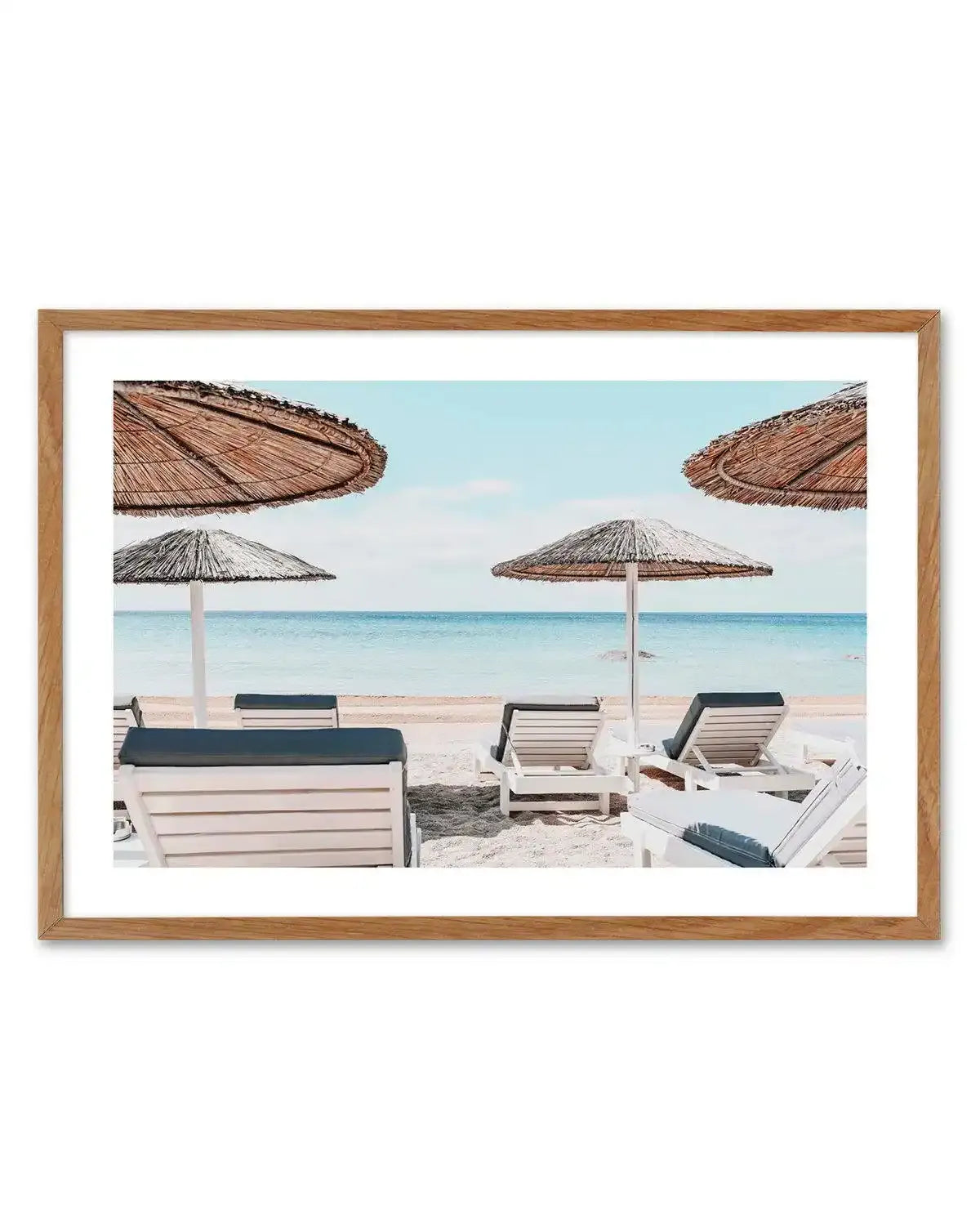 Super Paradise Beach | Mykonos LS Art Print-Shop Greece Wall Art Prints Online with Olive et Oriel - Our collection of Greek Islands art prints offer unique wall art including blue domes of Santorini in Oia, mediterranean sea prints and incredible posters from Milos and other Greece landscape photography - this collection will add mediterranean blue to your home, perfect for updating the walls in coastal, beach house style. There is Greece art on canvas and extra large wall art with fast, free s