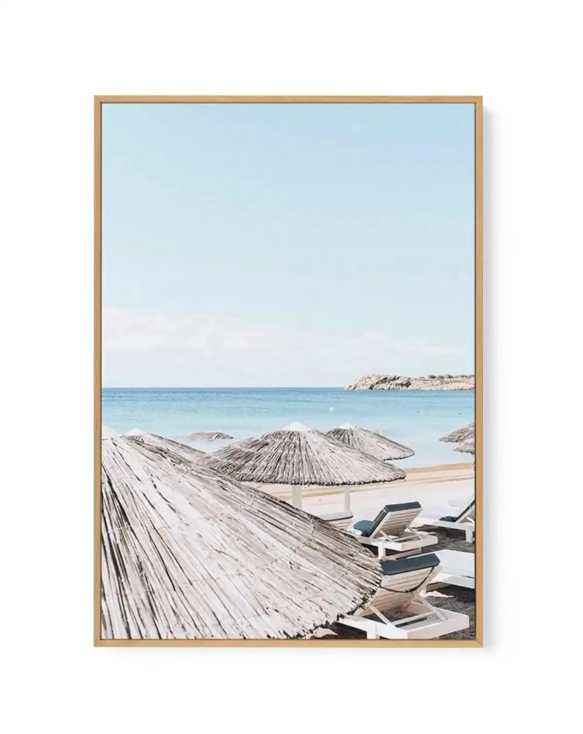 Super Paradise Beach | Mykonos PT | Framed Canvas-Shop Greece Wall Art Prints Online with Olive et Oriel - Our collection of Greek Islands art prints offer unique wall art including blue domes of Santorini in Oia, mediterranean sea prints and incredible posters from Milos and other Greece landscape photography - this collection will add mediterranean blue to your home, perfect for updating the walls in coastal, beach house style. There is Greece art on canvas and extra large wall art with fast, 