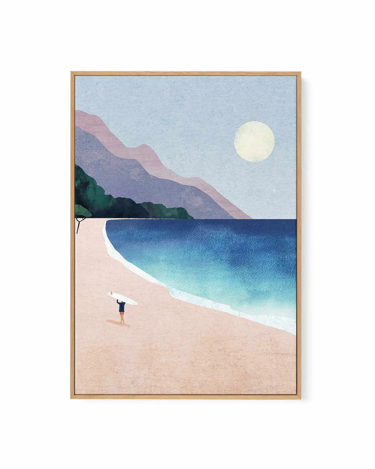Surf Beach by Henry Rivers | Framed Canvas Art Print from Olive et Oriel where you can shop wallpaper and artworks online