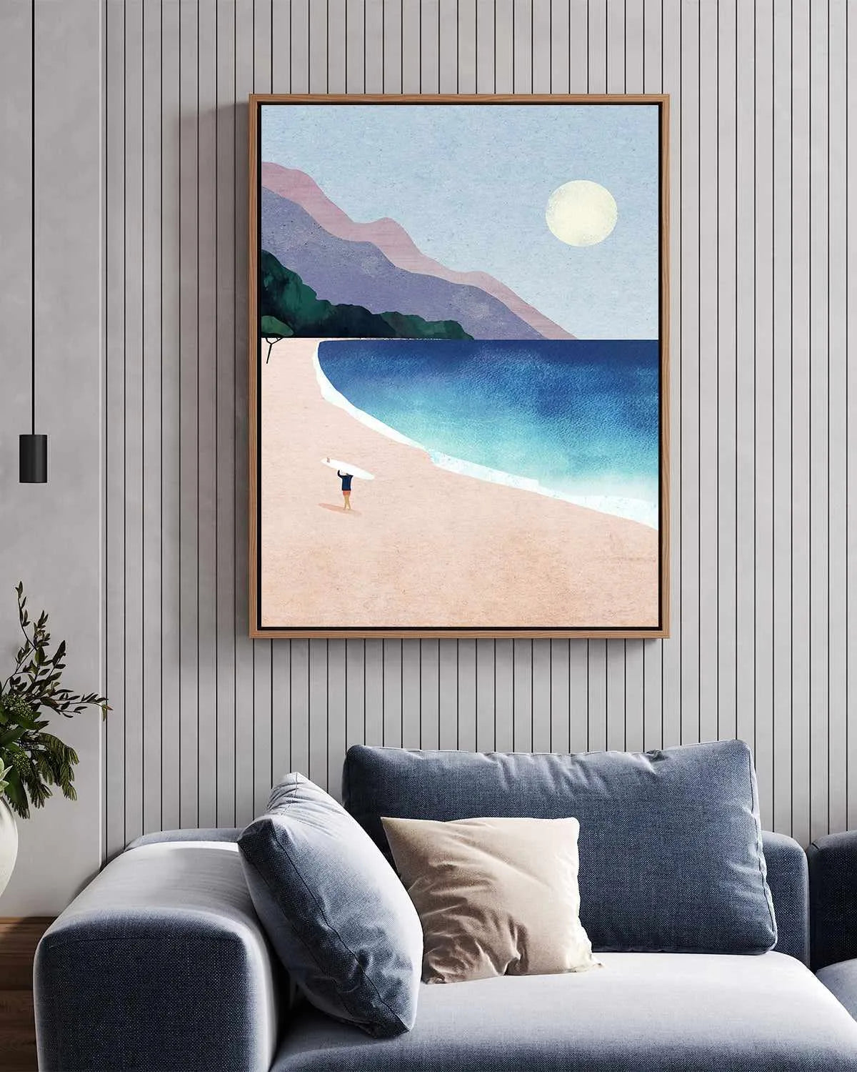 Surf Beach by Henry Rivers | Framed Canvas Art Print from Olive et Oriel where you can shop wallpaper and artworks online