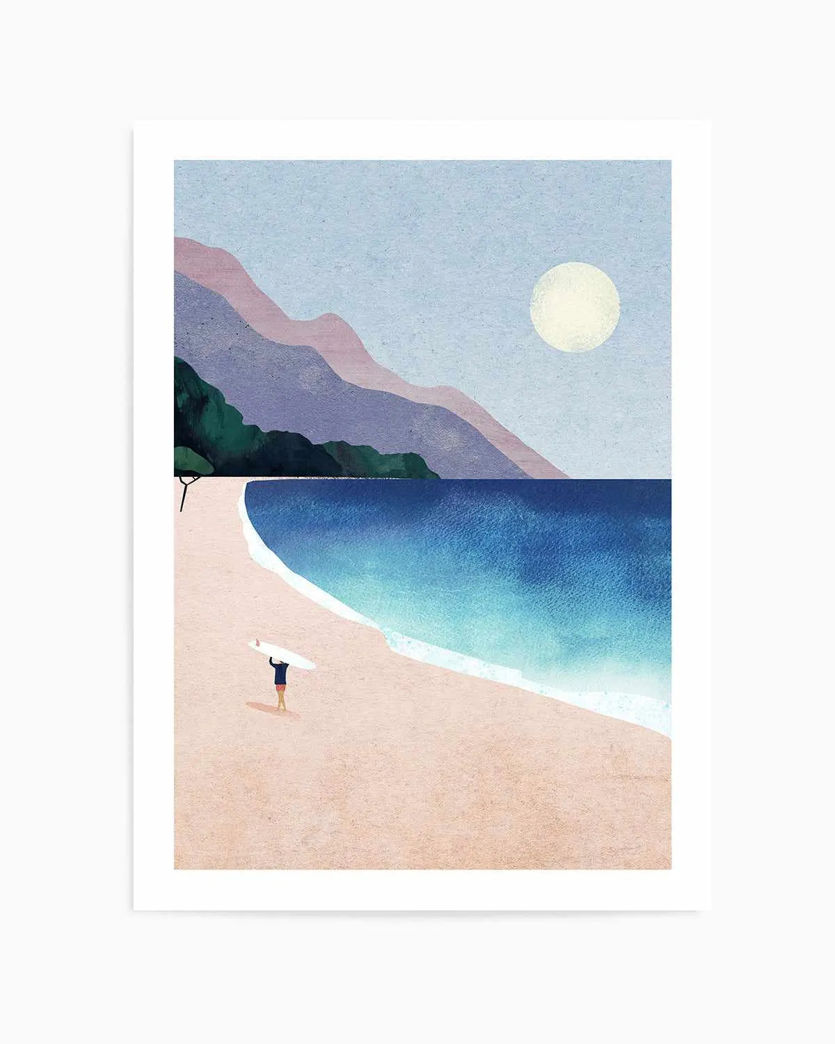 Surf Beach by Henry Rivers Art Print from Olive et Oriel where you can shop wallpaper and artworks online