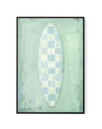 Surf Board Checkers | Framed Canvas Art Print