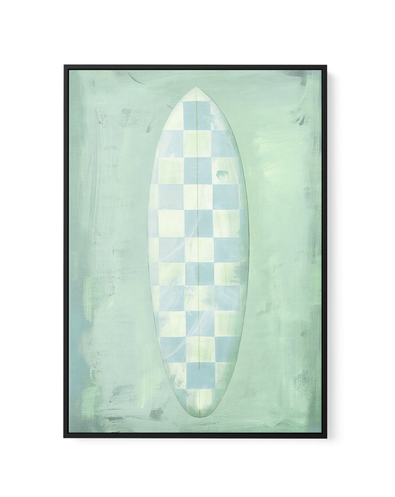 Surf Board Checkers | Framed Canvas Art Print