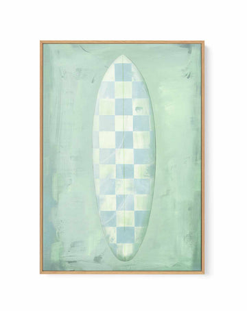 Surf Board Checkers | Framed Canvas Art Print from Olive et Oriel where you can shop wallpaper and artworks online