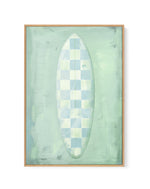 Surf Board Checkers | Framed Canvas Art Print