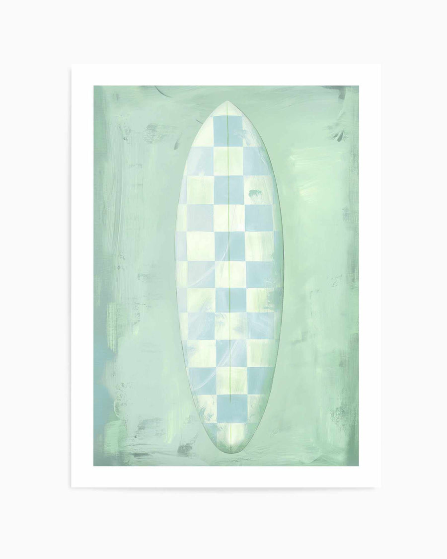 Surf Board Checkers | Art Print from Olive et Oriel where you can shop wallpaper and artworks online