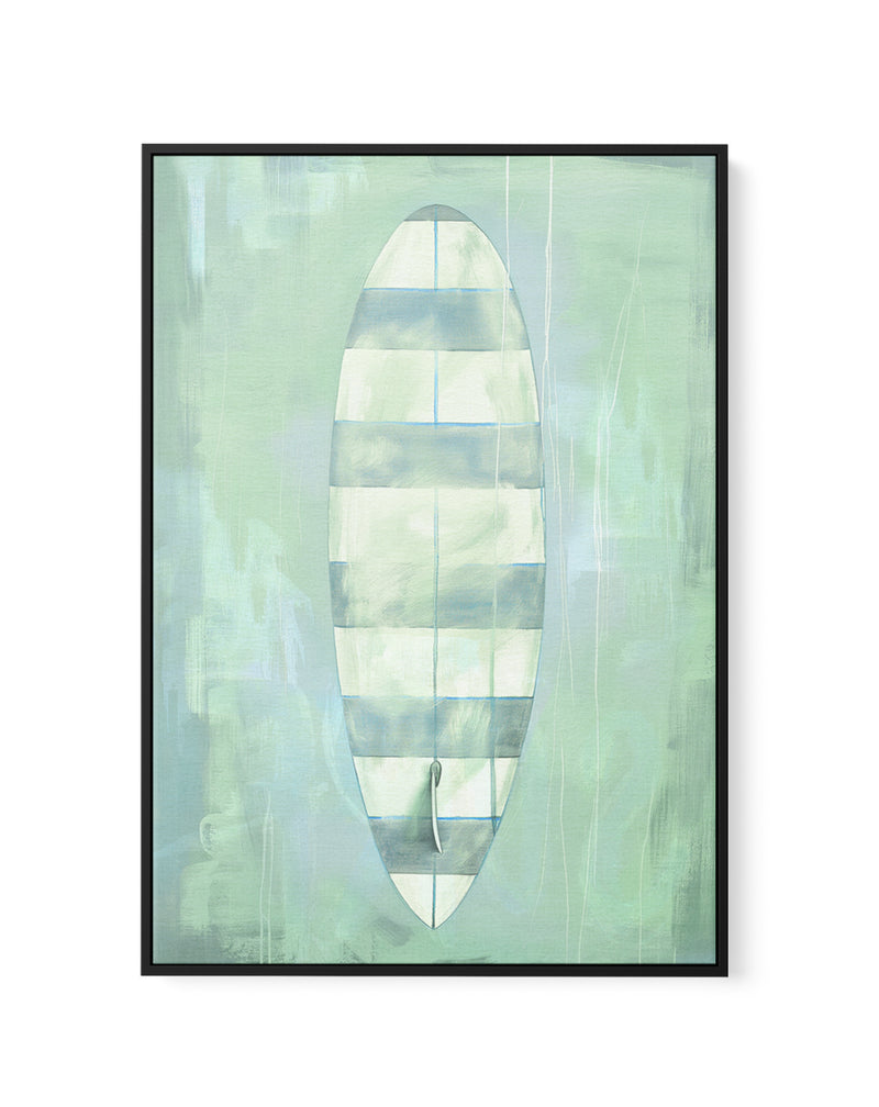 Surf Board Stripes | Framed Canvas Art Print