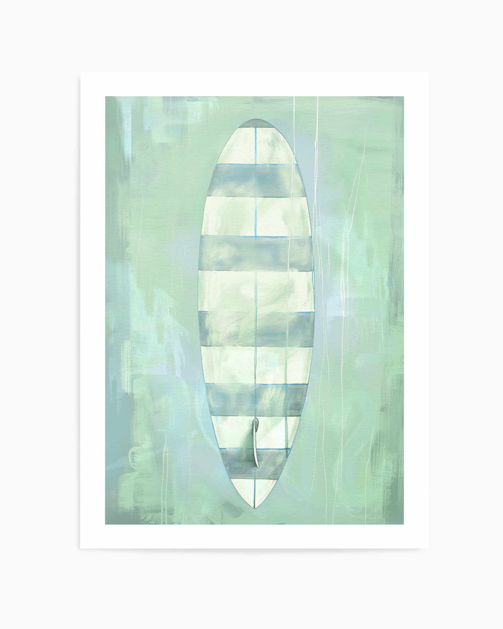 Surf Board Stripes | Art Print