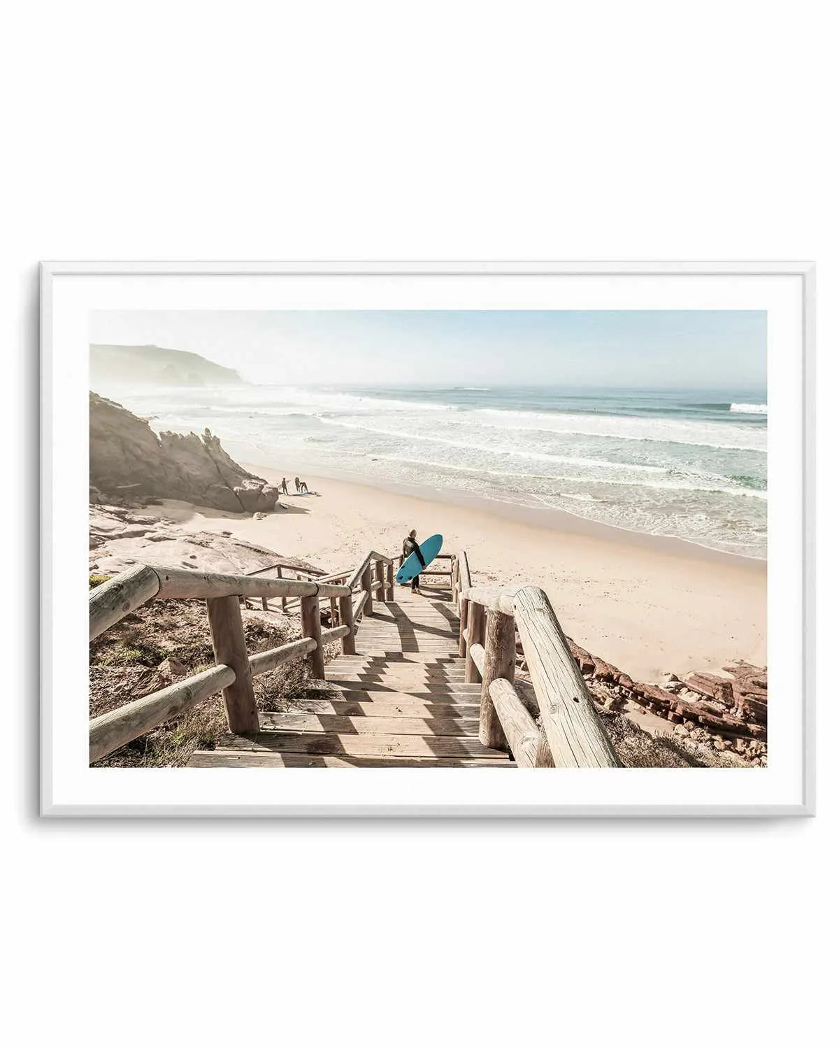 Surf Check Stairs Art Print from Olive et Oriel where you can shop wallpaper and artworks online