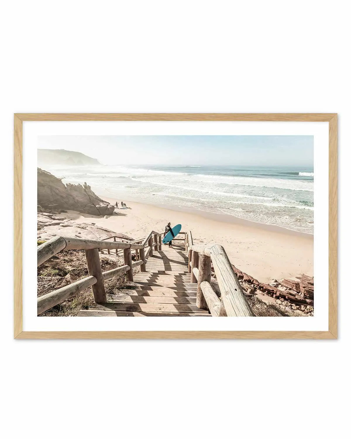 Surf Check Stairs Art Print from Olive et Oriel where you can shop wallpaper and artworks online