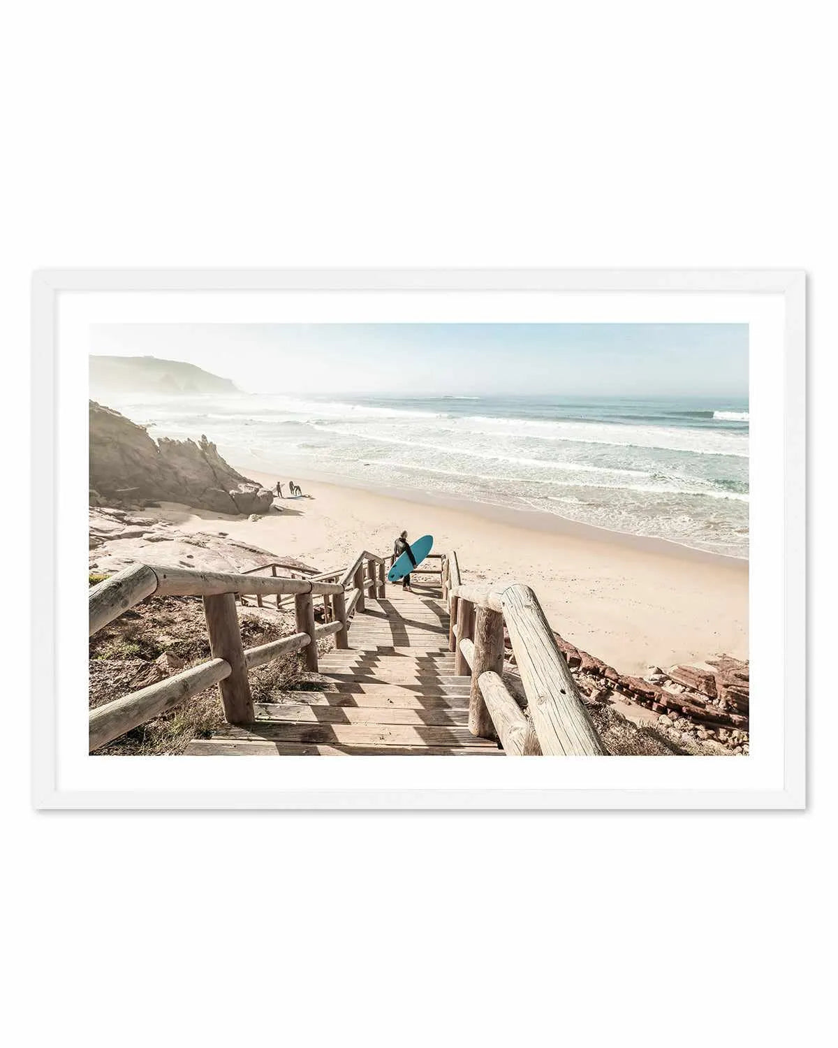 Surf Check Stairs Art Print from Olive et Oriel where you can shop wallpaper and artworks online