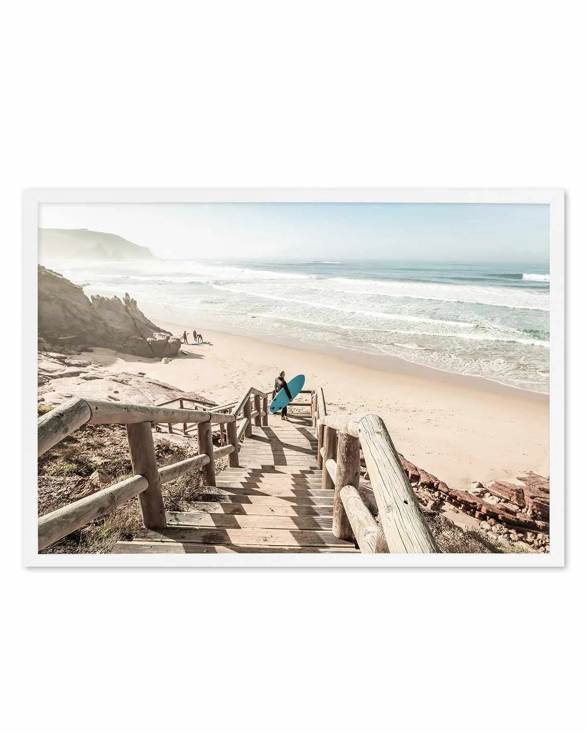 Surf Check Stairs Art Print from Olive et Oriel where you can shop wallpaper and artworks online