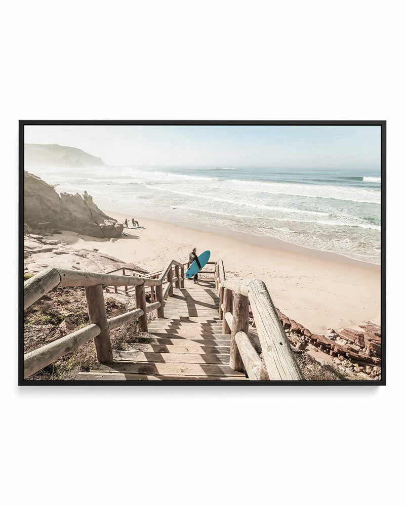 Surf Check Stairs | Framed Canvas Art Print