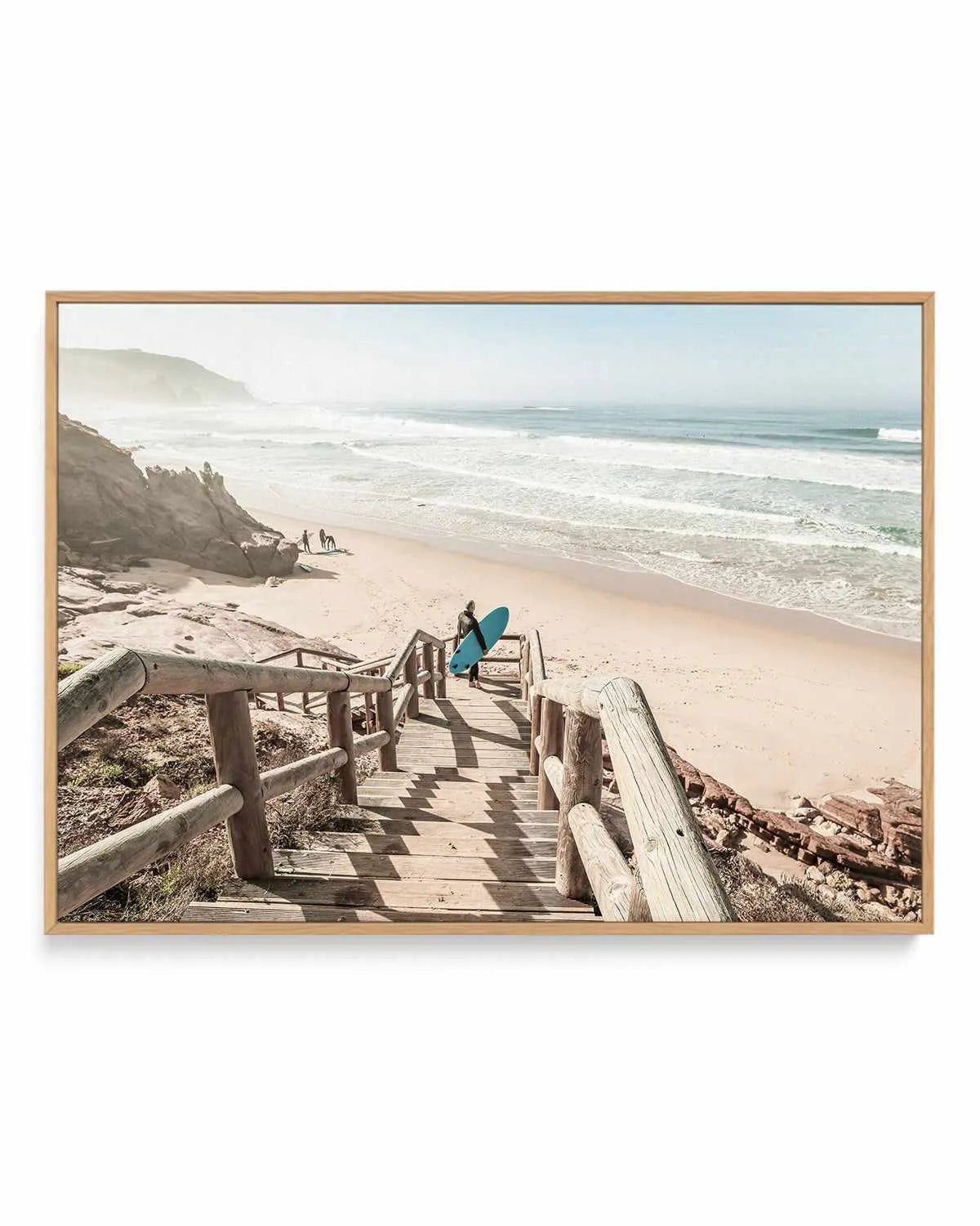 Surf Check Stairs | Framed Canvas Art Print from Olive et Oriel where you can shop wallpaper and artworks online