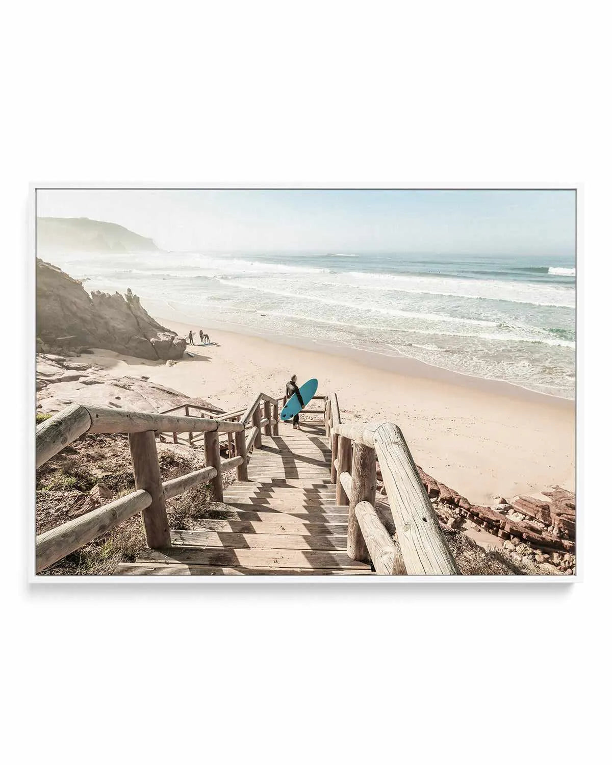 Surf Check Stairs | Framed Canvas Art Print from Olive et Oriel where you can shop wallpaper and artworks online