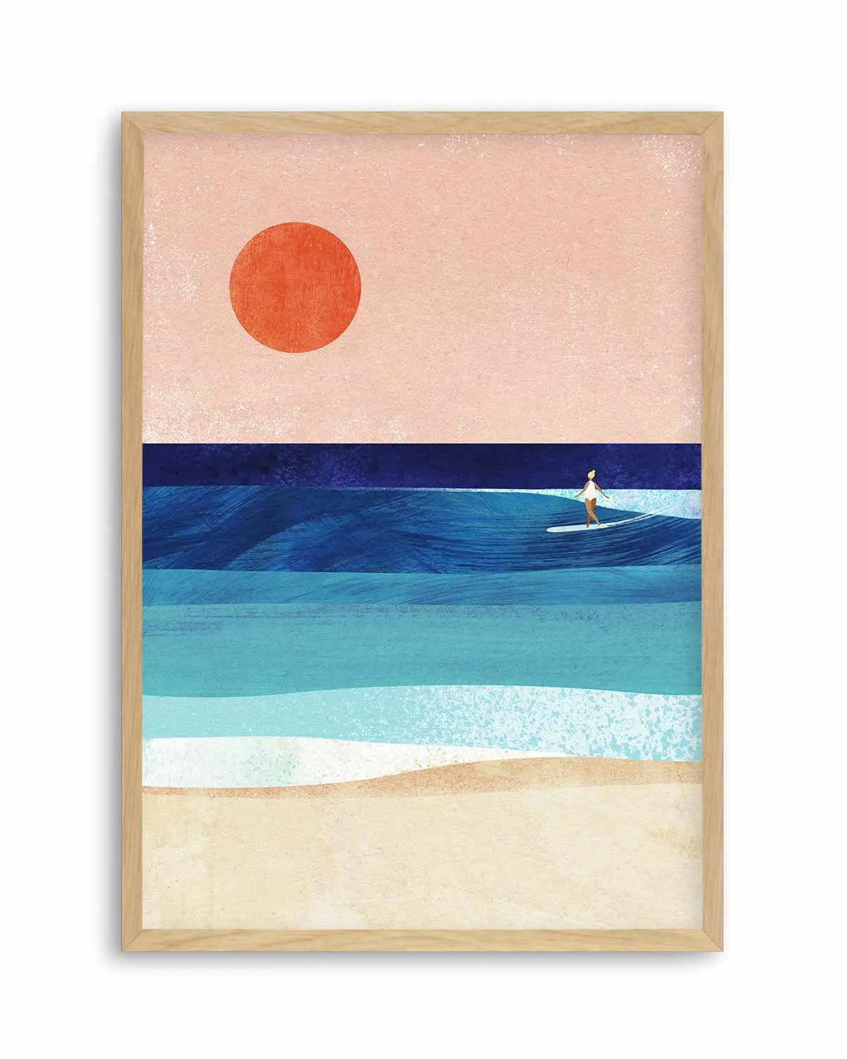 Surf Girl and the Sun by Henry Rivers Art Print from Olive et Oriel where you can shop wallpaper and artworks online