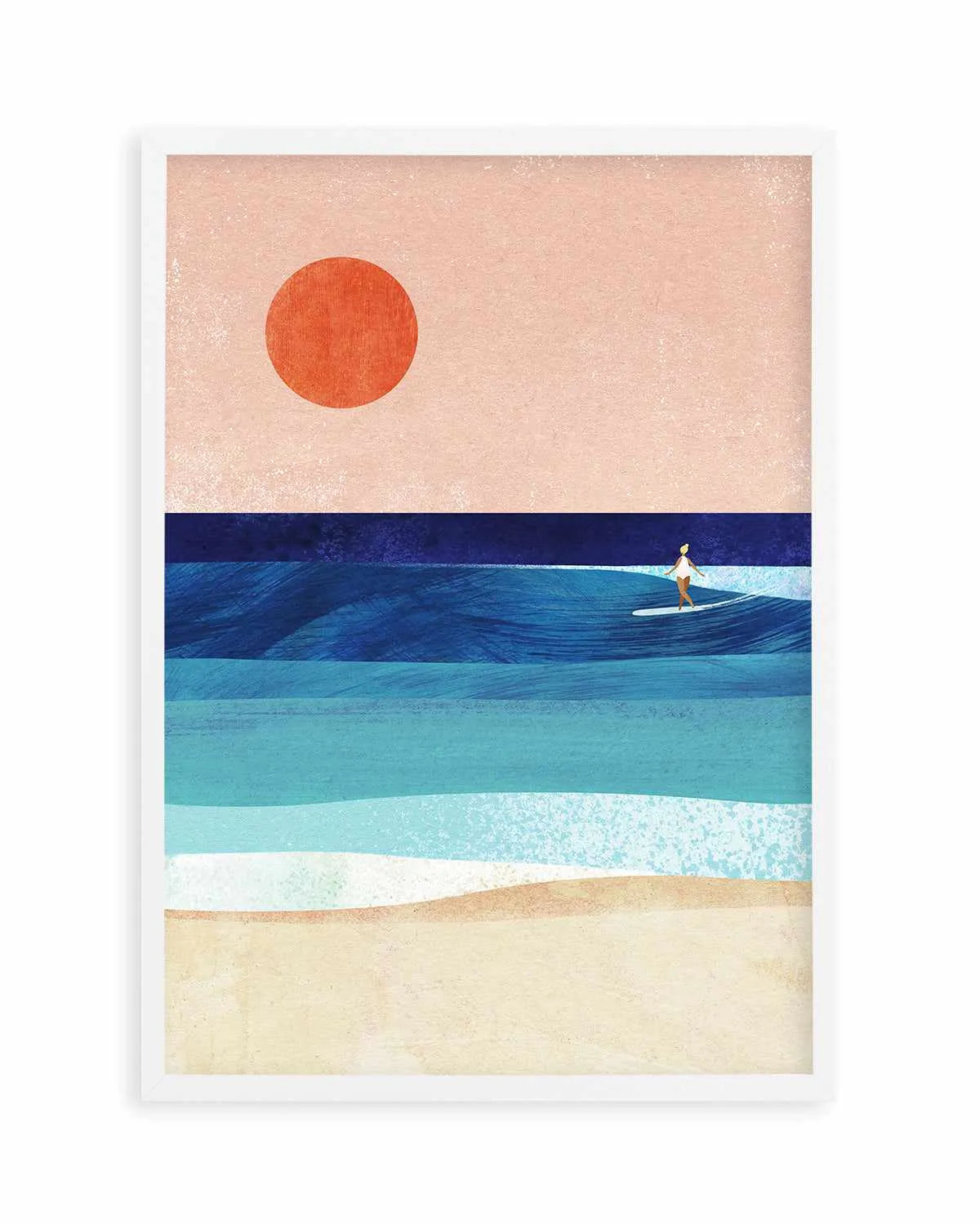 Surf Girl and the Sun by Henry Rivers Art Print from Olive et Oriel where you can shop wallpaper and artworks online