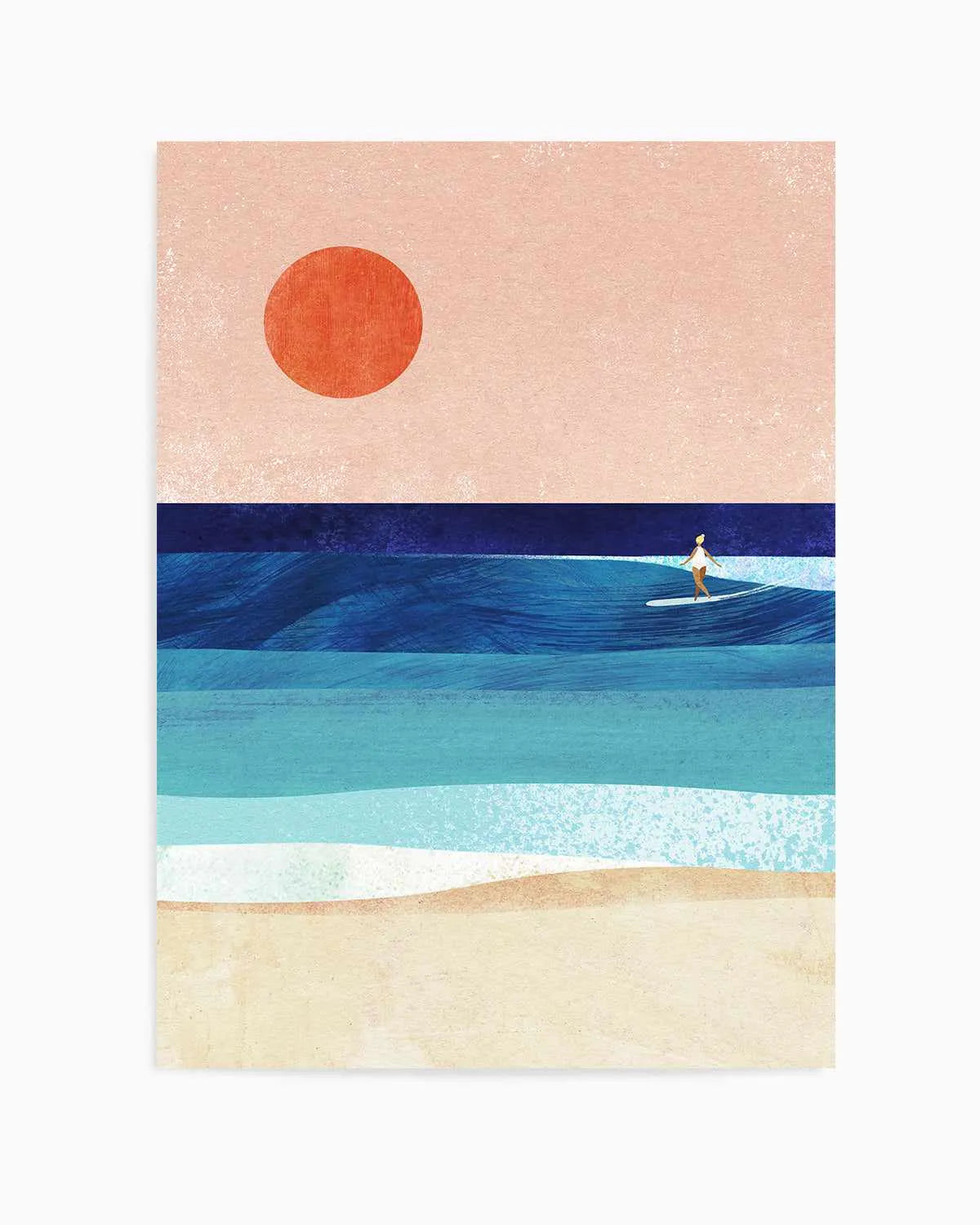 Surf Girl and the Sun by Henry Rivers Art Print from Olive et Oriel where you can shop wallpaper and artworks online