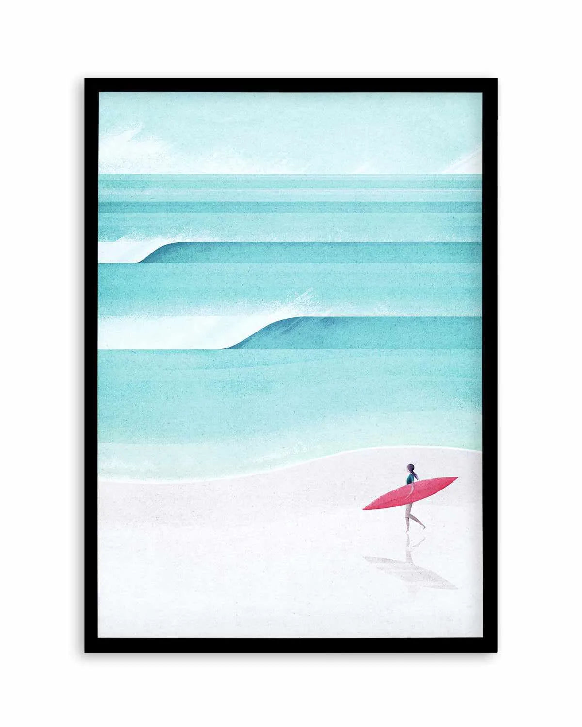 Surf Girl, Waves by Henry Rivers Art Print from Olive et Oriel where you can shop wallpaper and artworks online