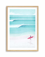 Surf Girl, Waves by Henry Rivers Art Print