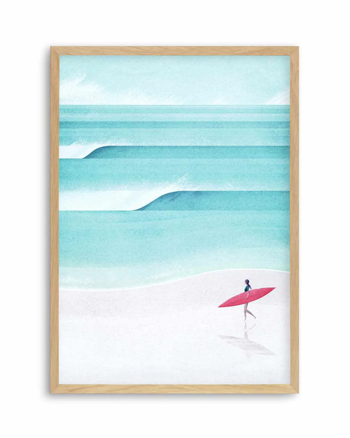 Surf Girl, Waves by Henry Rivers Art Print from Olive et Oriel where you can shop wallpaper and artworks online