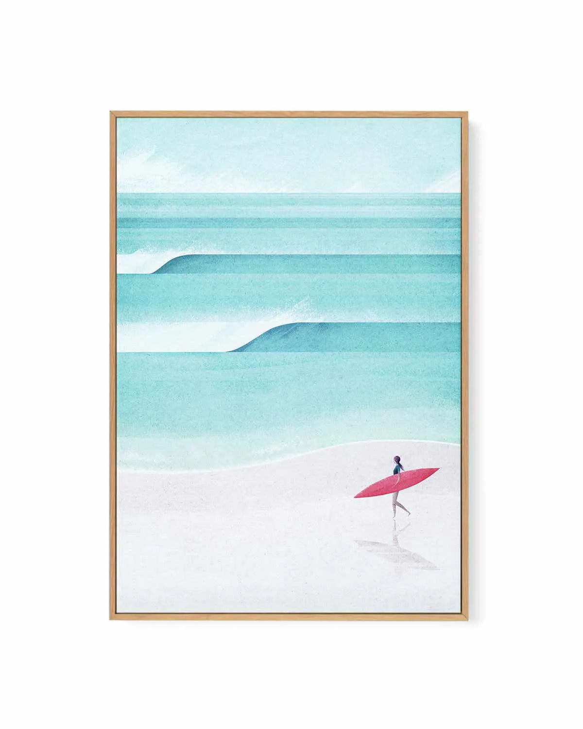 Surf Girl, Waves by Henry Rivers | Framed Canvas Art Print from Olive et Oriel where you can shop wallpaper and artworks online