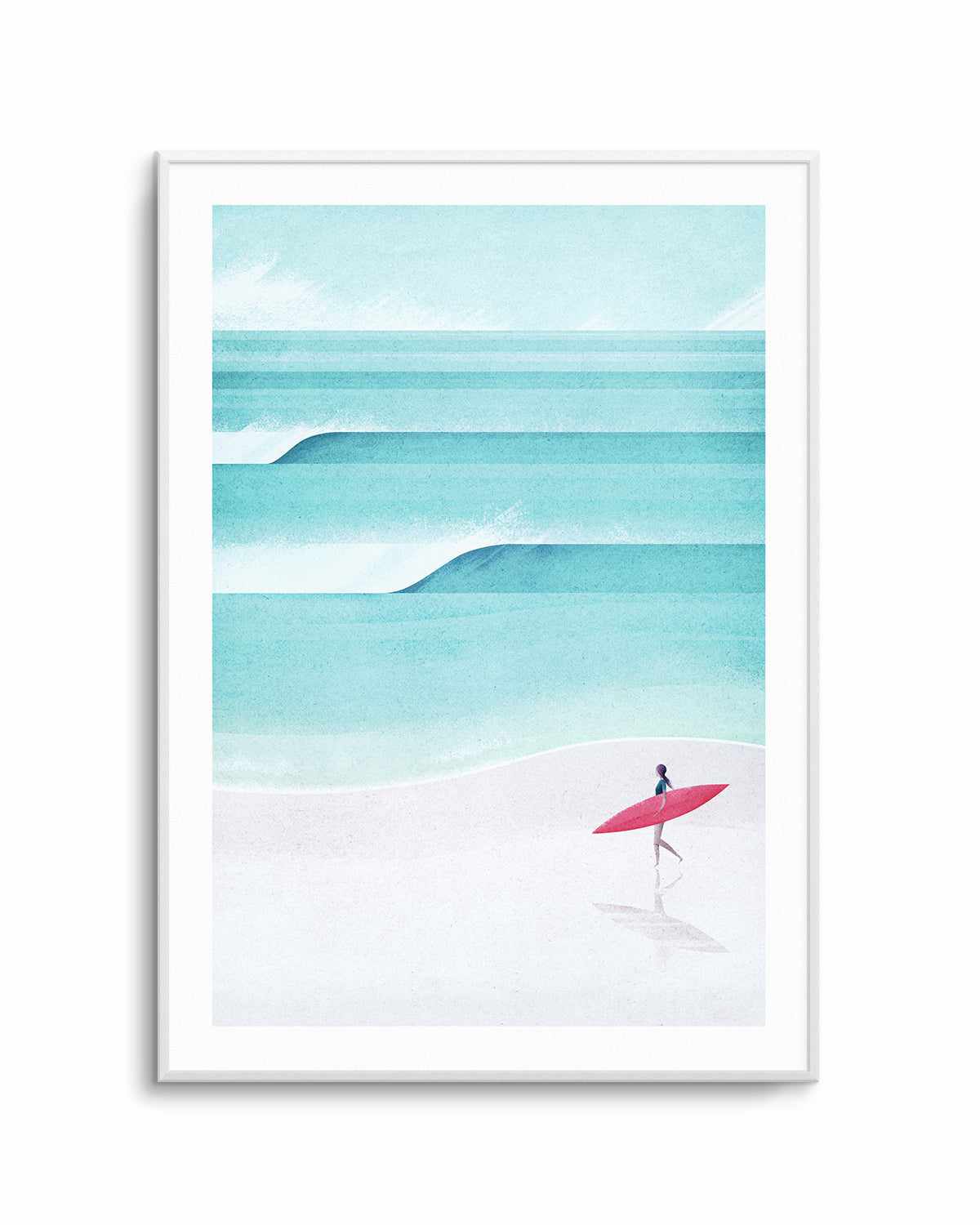 Surf Girl, Waves by Henry Rivers Art Print