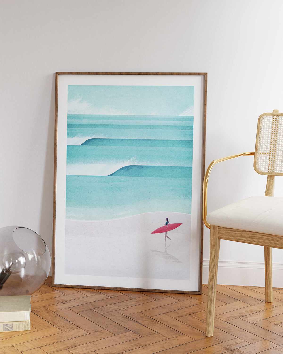 Surf Girl, Waves by Henry Rivers Art Print