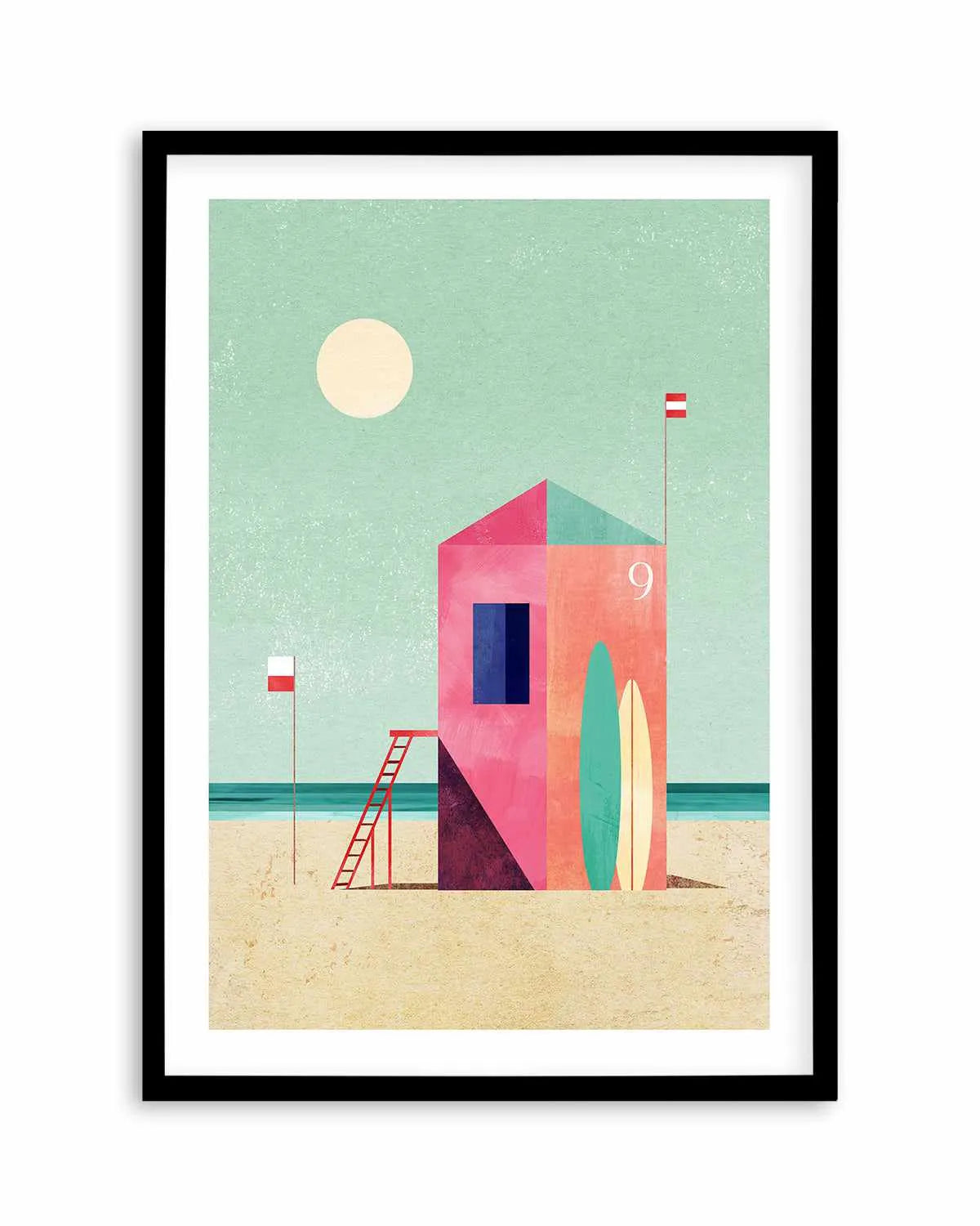 Surf Hut by Henry Rivers Art Print from Olive et Oriel where you can shop wallpaper and artworks online