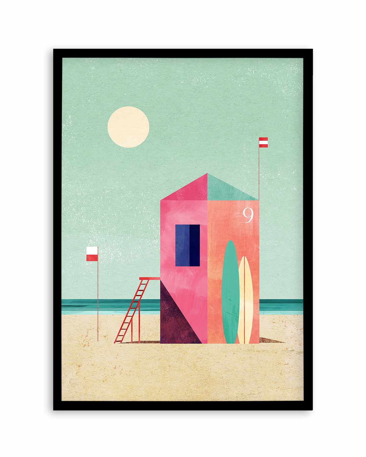 Surf Hut by Henry Rivers Art Print