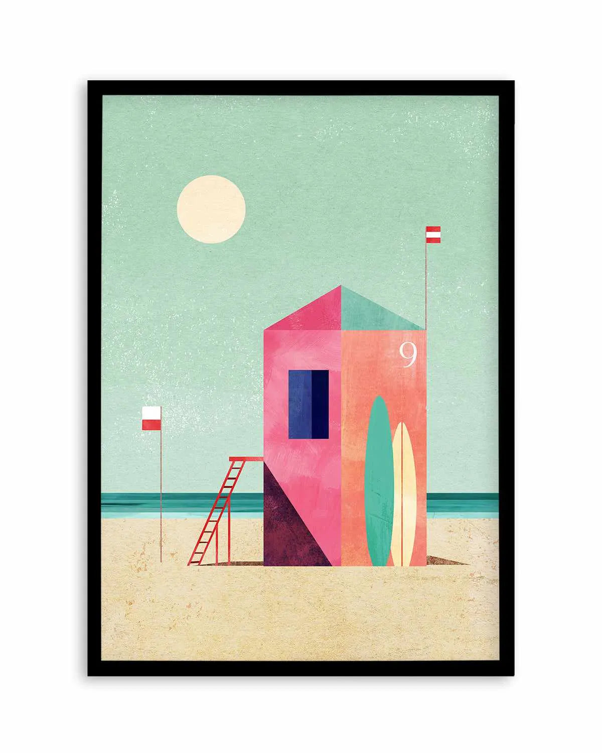 Surf Hut by Henry Rivers Art Print from Olive et Oriel where you can shop wallpaper and artworks online