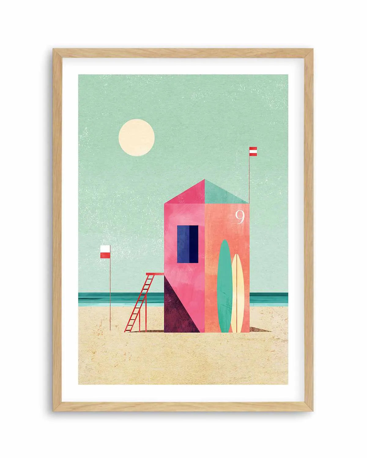 Surf Hut by Henry Rivers Art Print from Olive et Oriel where you can shop wallpaper and artworks online