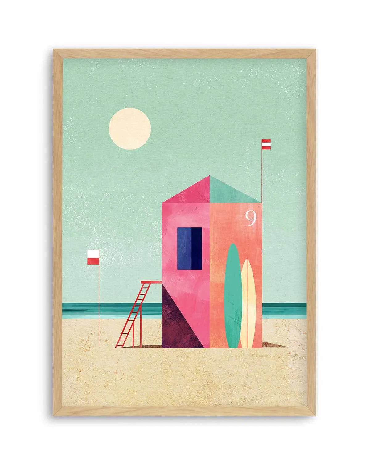 Surf Hut by Henry Rivers Art Print from Olive et Oriel where you can shop wallpaper and artworks online