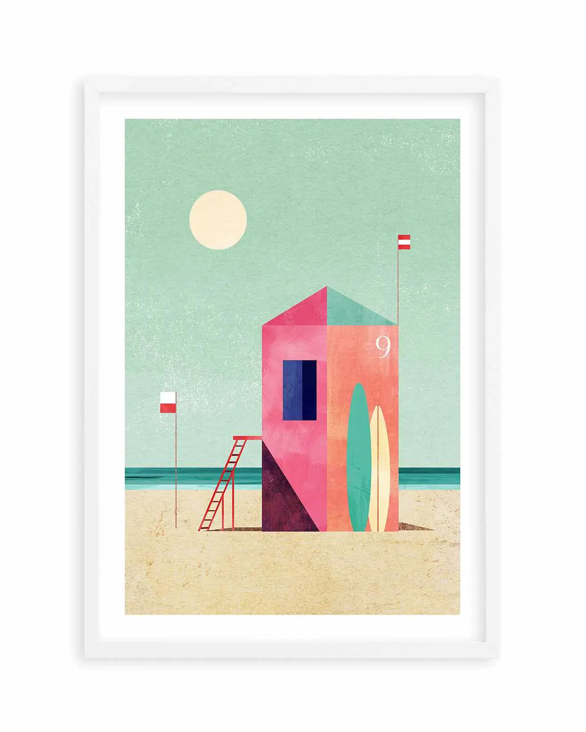 Surf Hut by Henry Rivers Art Print from Olive et Oriel where you can shop wallpaper and artworks online